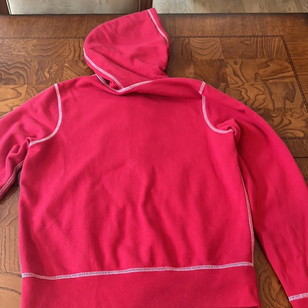 Lucky Brand Vintage Inspired Full Zip Jacket Sweatshirt Hoodie Peace Sz S Red - Picture 16 of 16